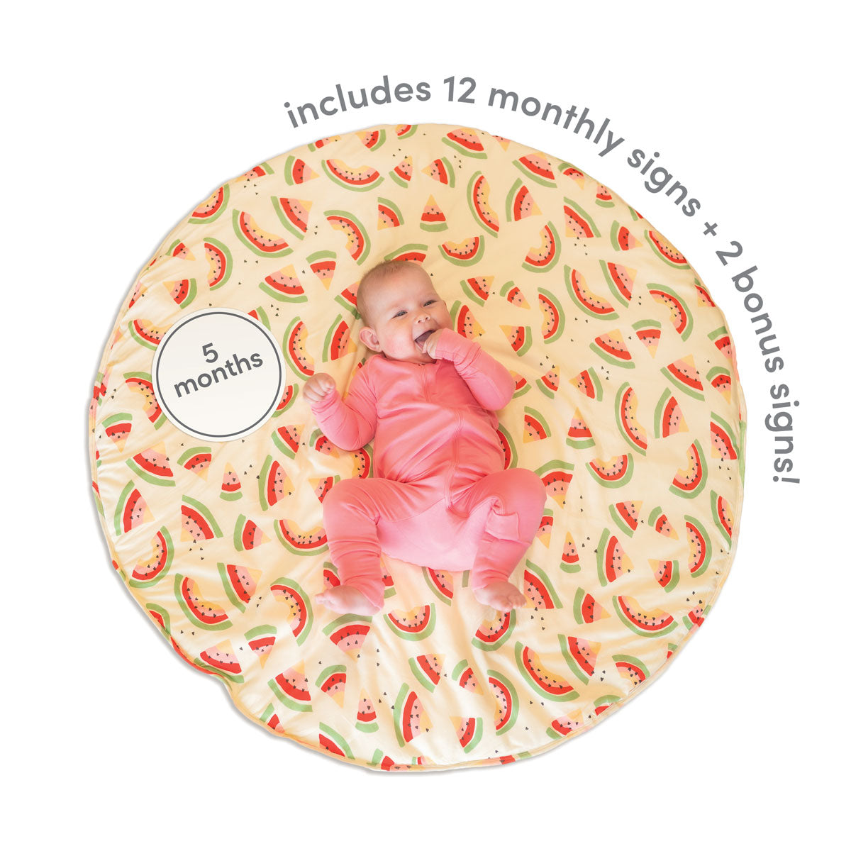bamboo playmat watermelon rainbow print