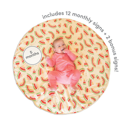 bamboo playmat watermelon rainbow print