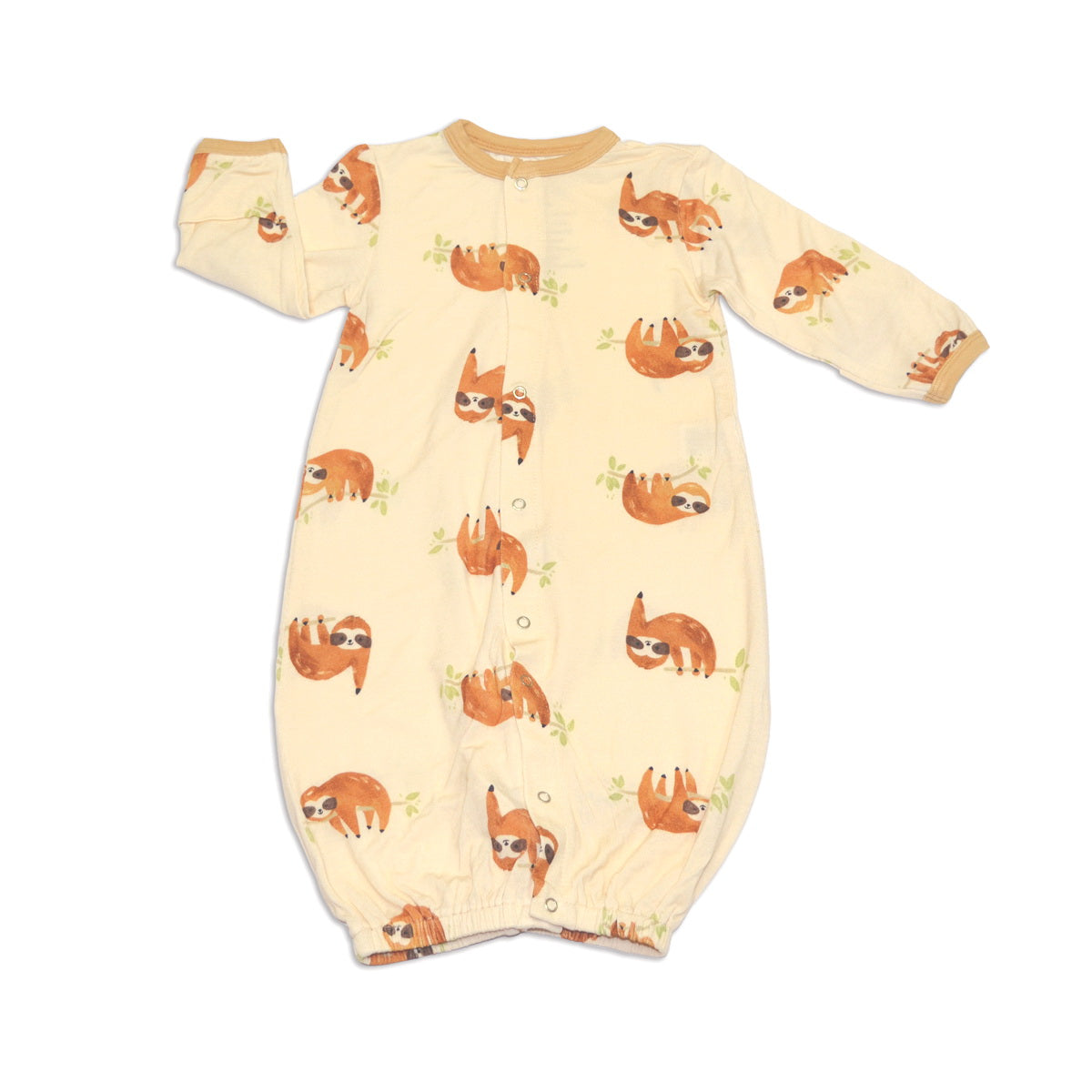 bamboo converter gown sleepy sloth print