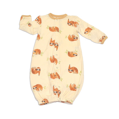 bamboo converter gown sleepy sloth print