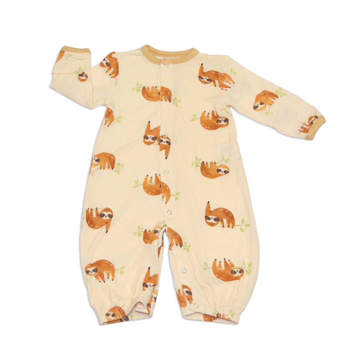 bamboo converter gown with legs sleepy sloth print