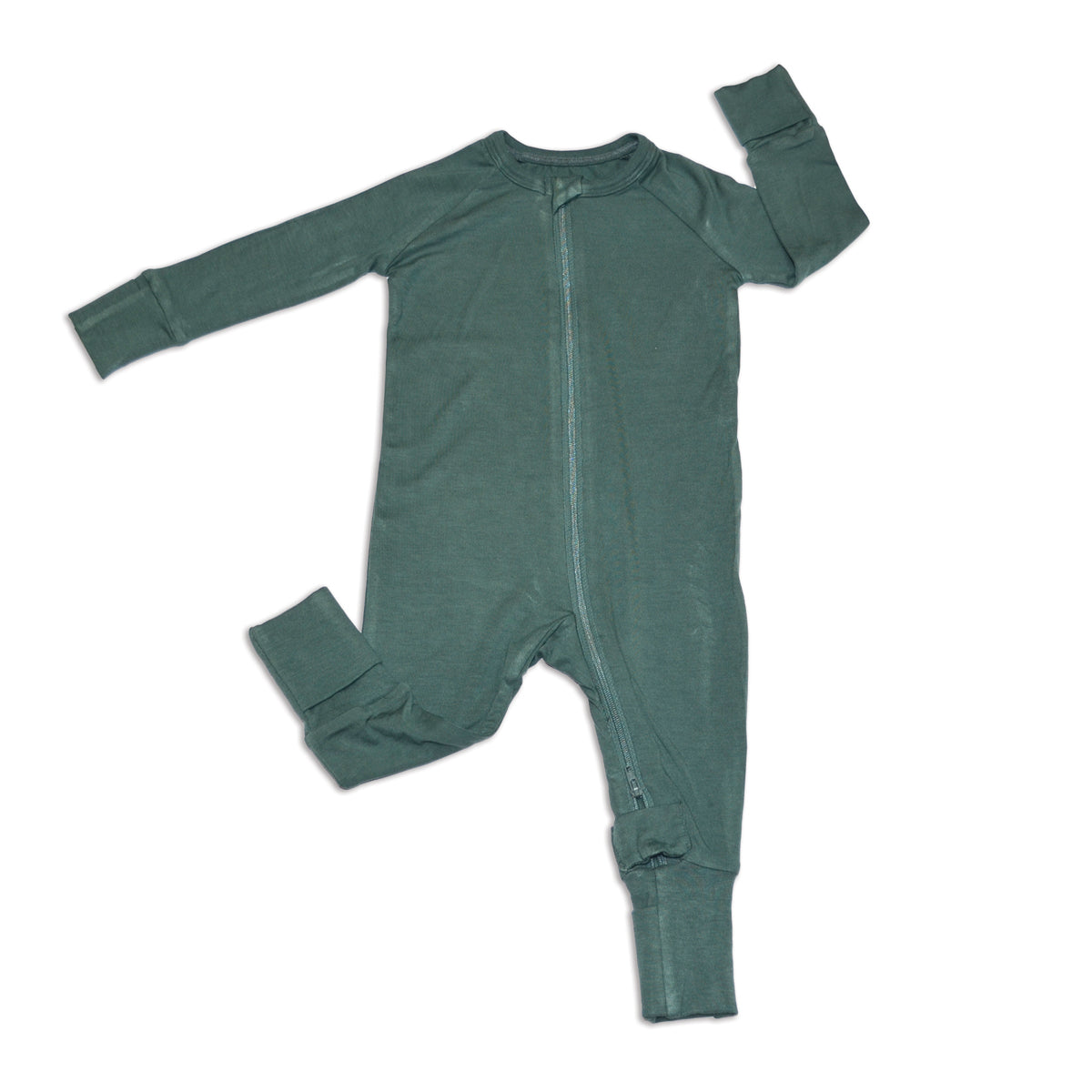 bamboo two way zipper romper pine