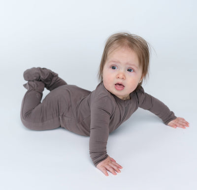 baby zip up footies antler