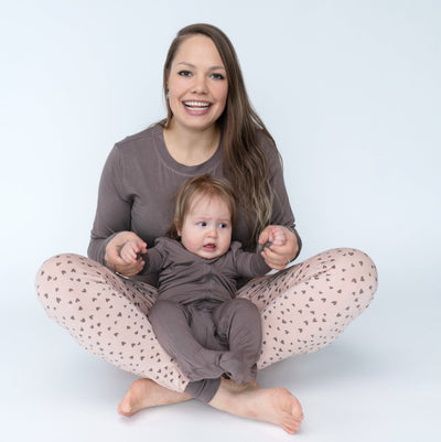 baby & mom matching sleepwear antler