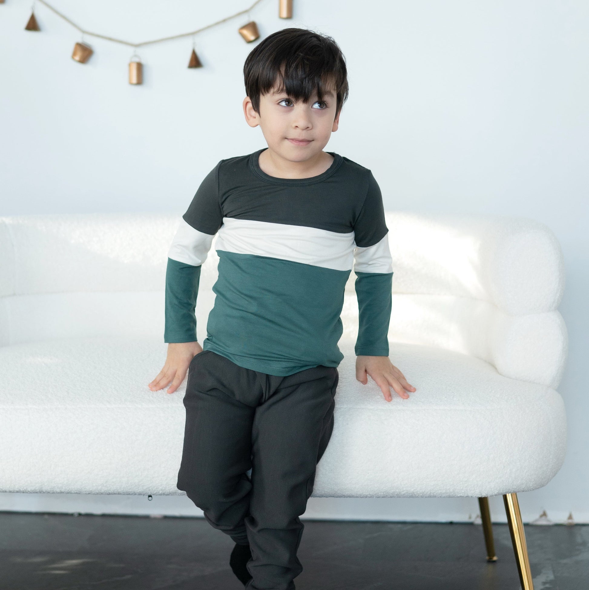 bamboo long sleeve colorblock tee