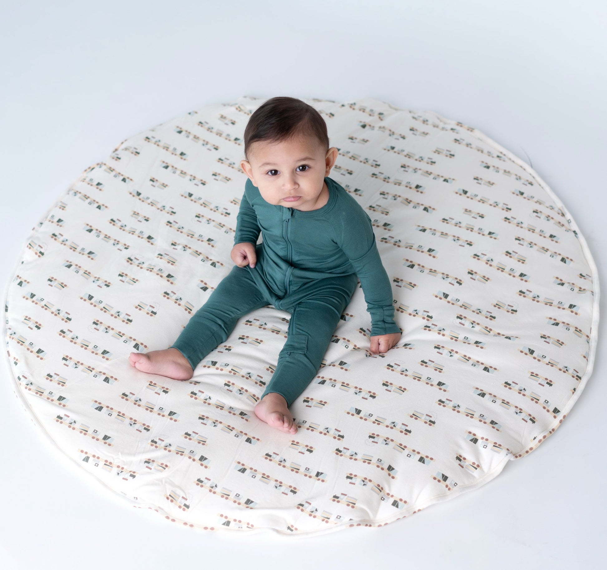 bamboo playmat all aboard print