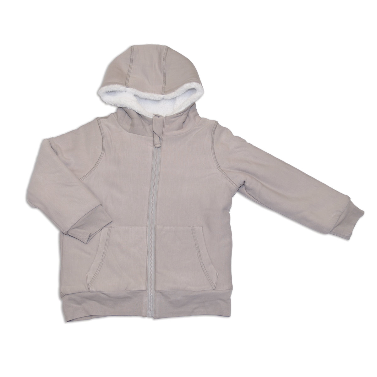 bamboo fleece zip hoodie with sherpa lining (drizzle)