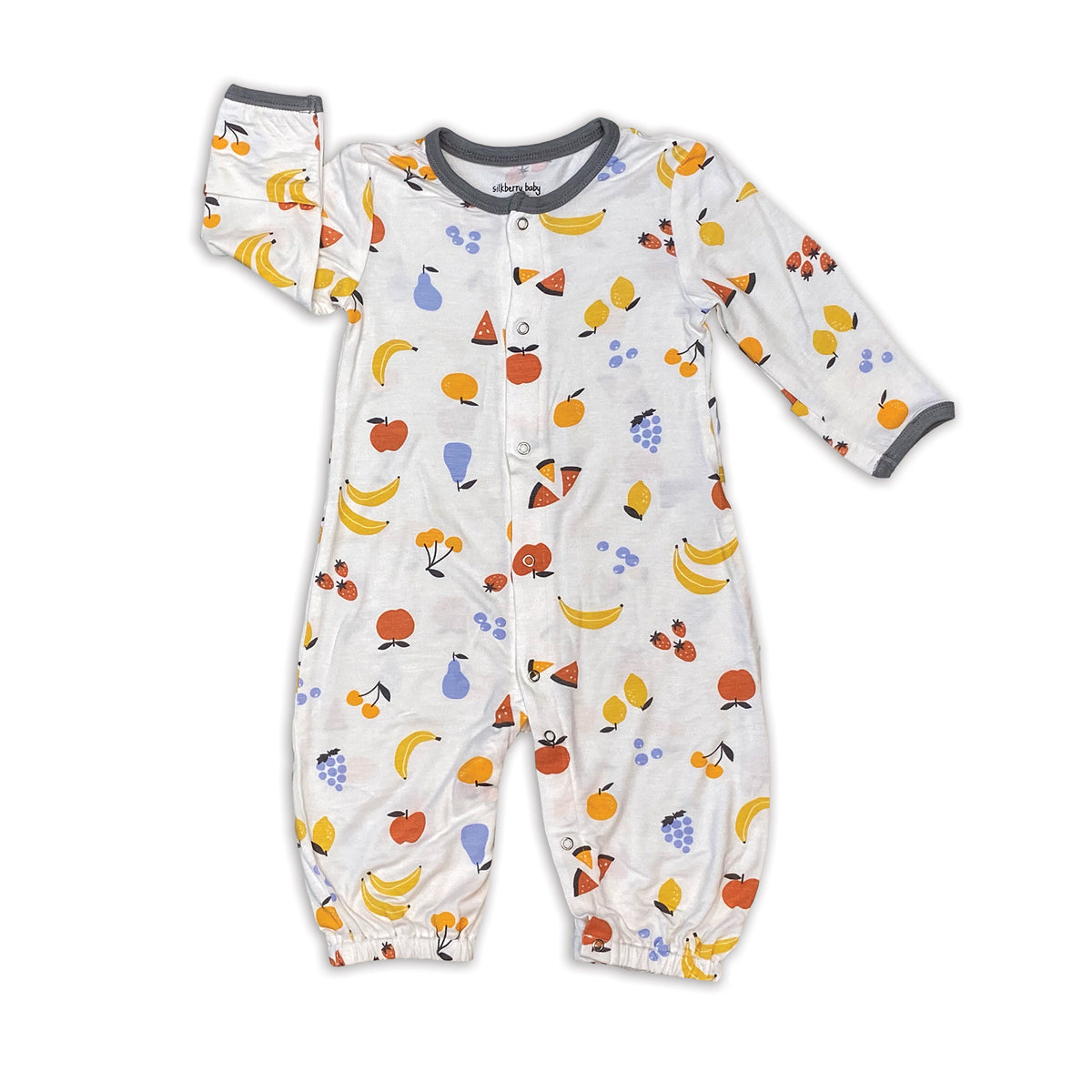 bamboo converter gown fruit salad print
