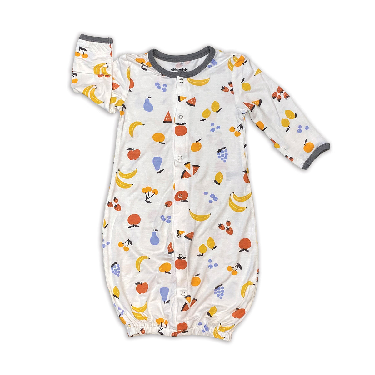 bamboo converter gown fruit salad print