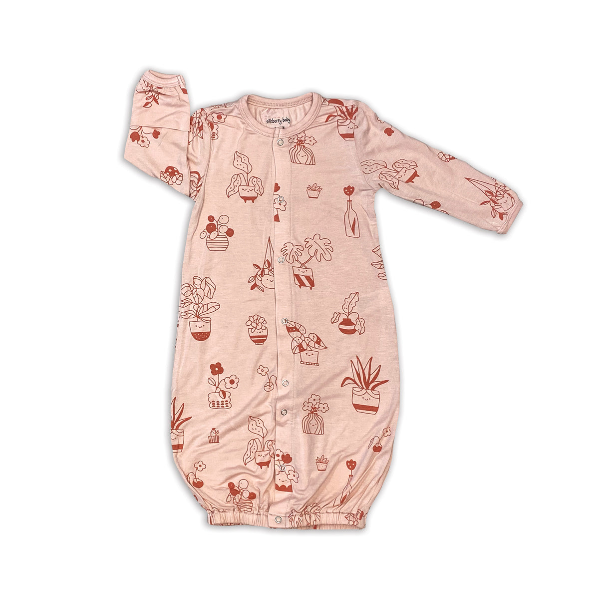 bamboo converter gown plantastic print