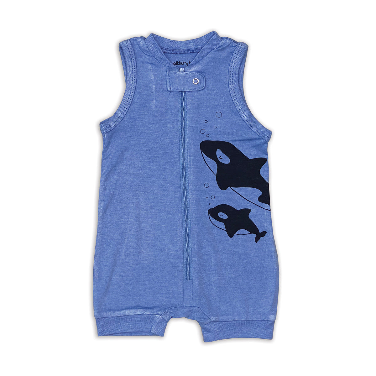 bamboo sleeveless romper ocean