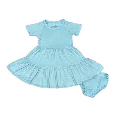 bamboo tiered jersey dress cotton candy