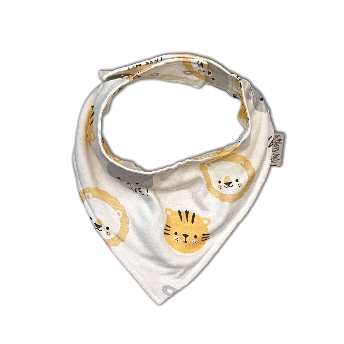 bamboo bandana bib lion tiger bears print