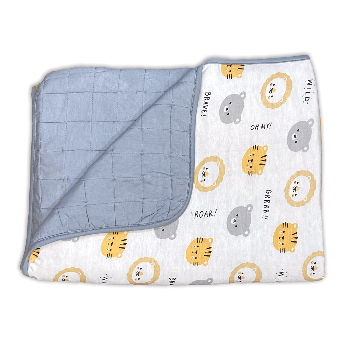 toddler blanket lion tiger & bears print