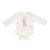 Organic Cotton Long Sleeve Onesie (Snow/Blush bunny)