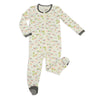 Bamboo Footies with Easy Dressing Zipper (Little Village Print)