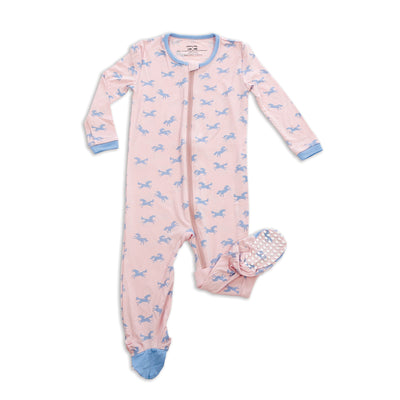 Bamboo Footies with Easy Dressing Zipper(Unicorn Print)
