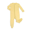 bamboo zip up footed sleeper popcorn color
