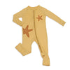 bamboo two way zipper romper warm sand color